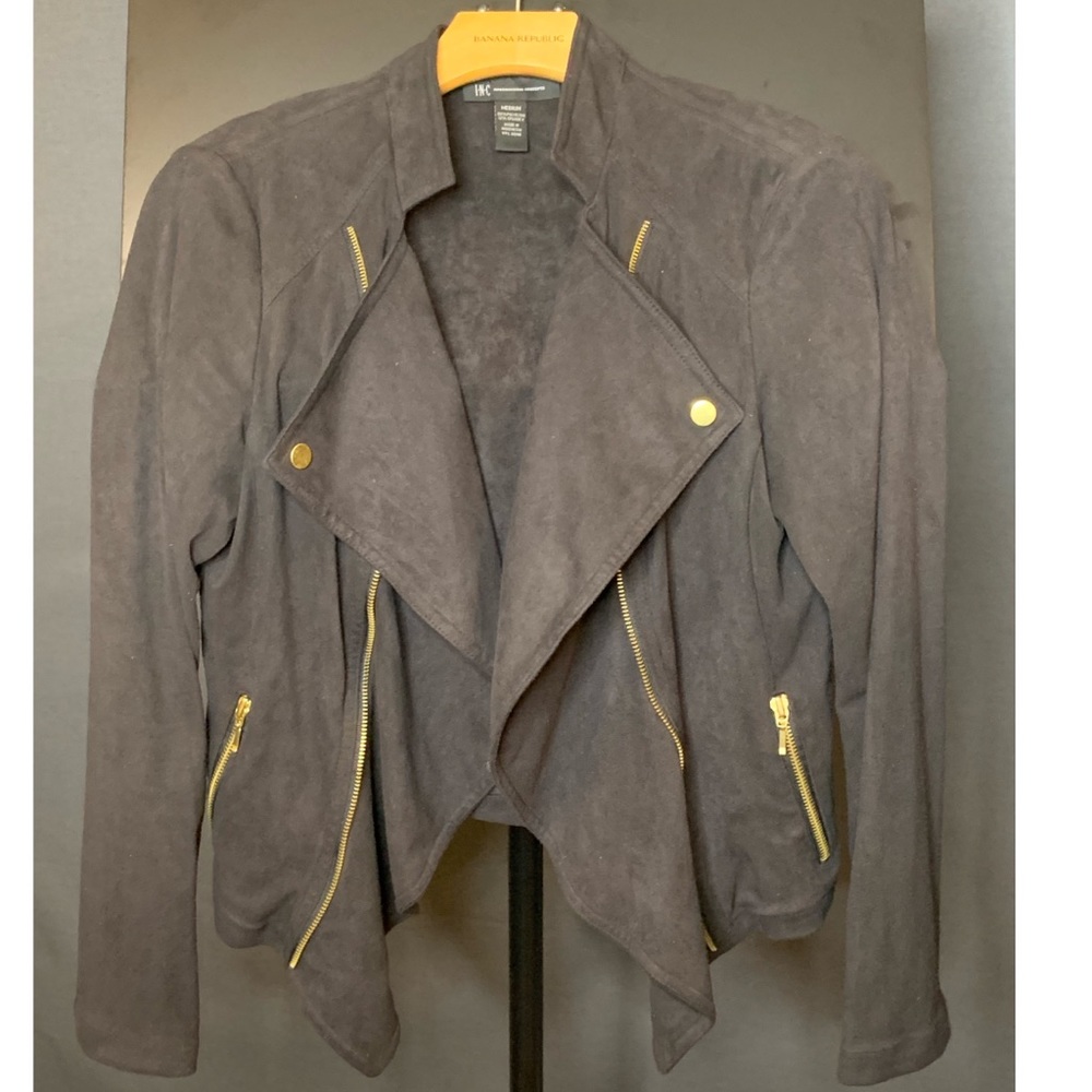 INC suede bomber